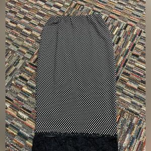MIDI Length Polka Dot Skirt With lace trim